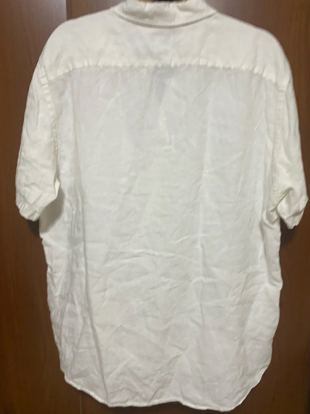 J. Crew White Short-Sleeve Linen Button-Down Shirt